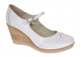 Pantofi dama casual din piele naturala Alb Box - P104ABOX